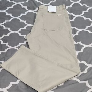 NWT Calvin Klein Khaki 5 Pkt Slim Fit Cotton Stretch Pant Sz: 33x30